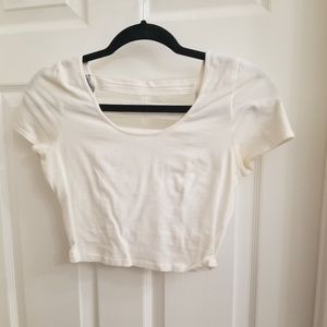 White crop top